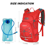 LARIPOP 18L Hydration Backpack with 2L BPA-Free Leak-Proof Water Bladder, Lightweight Breathable Reflective Daypack for Hiking Cycling MTB Trail Running Camping Men Women