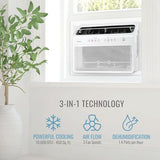 Keystone 10,000 BTU Window Mounted Inverter Air Conditioner, 115V, Energy Star Window Air Conditioner for Rooms up to 450-Sq.Ft. with Quiet Operation and Remote Control