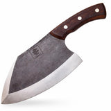 COOLINA Lixy Cleaver Chef Knife, 8.7-in Hand-forged High Manganese Clad Steel, Full Tang Butcher Knife, Razor Sharp Kitchen Knife for Camping, Outdoor Cooking, Slicing, Cutting Meat