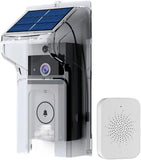 Solar-Powered Wireless Doorbell with Hd Peephole Camera