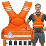 PJ PINJIAN Adjustable Weighted Vest 12-18 lbs for Men and Women - Unisex Weight Vest for Workout, Running, Rucking, Strength Training - Durable & Breathable Body Weight Vest for Home Gym, CrossFit Murph