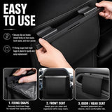Quoriel Car Trash Can Leak-Proof, 4 Pack Black Large Capacity Auto Trash Bin