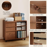 AnywaysWood 3-Drawer Mobile File Cabinet, Wooden File cabinets