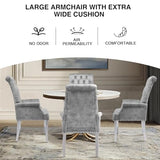AODCHR Upholstered Velvet Accent Dining Chair, Elegant Tufted Dining Room