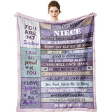 Yamco Niece Gifts from Auntie - Birthday Gifts for Niece from Uncle Aunt Blanket 60"x 50" - Birthday Gifts for Nieces - Nieces Christmas Graduation Gift Ideas