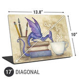 Skinit Laptop Decal Skin Compatible with Universal Laptop 17in (13.8 x 10in) - Tate and Co. Whats in Here Coffee Dragon Design