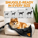 Embroidered Dog Blanket with Name, Personalized Pet Blankets for Dog for Bed Car Couch, Custom Waterproof Dog Blanket Soft & Comfortable for Small, Medium & Large Pet, Best Gift for Dog Lovers- Black