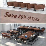 10 Pack Folding Conference Table,Modular Conference Room Table