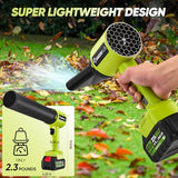 Sakerplus Portable Dust Cleaner, Cordless Leaf Blower with 2 Batteries, 300000RPM Air Blower with Extended Nozzle, Lightweight Hand Blowers Ideal Gift