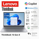 Lenovo ThinkBook 16 Gen 8 Laptop, Intel Core Ultra 7, 32GB DDR5, 1TB SSD
