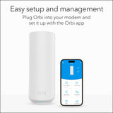 NETGEAR Orbi 770 Series Tri-Band WiFi 7 Mesh Network System (RBE773) - Router + 2 Satellite Extenders, Security Features, Up to 11Gbps, Covers up to 8,000 sq. ft., 100 Devices, 2.5 Gig Internet Port