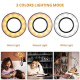 Woputne Desk Lamp Clip Light, 10 Dimmable Brightness 3 Light Modes Reading Light, Clamp Bedside Lamp for Painting, Craft, Study (Black)