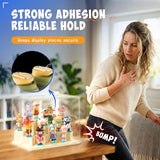 CosyGo Clear Removable Mounting Putty with Pull Tab, Heat/Waterproof Double Sided Adhesive Dots, Museum Stick Tack & Earthquake Putty for Displays, Posters, Wall Decor & Crafts, 0.39" x 0.78"(126 Pcs)