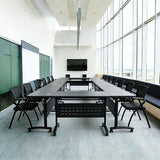 Modular Conference Tables with Cable Management Grommet,Mobile Folding Conference Room Table