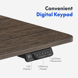 Large Dual Motor Electric Standing Desk, Black Walnut - 198 LBS Heavy-Duty Capacity