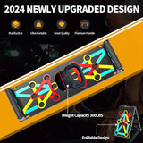 UPREIGN Multi-Functional Push-Up Plate with 4 Color Zones and 16 Holes. Portable and Foldable Push-up Board with Handle for Muscle Building and Strength Training UPREIGN