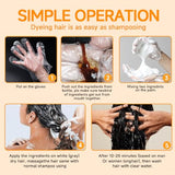 Dark Brown Hair Dye Shampoo 3 in 1, Covers Gray in Minutes, with Argan Oil, Long Lasting Color, Easy At-Home Use for Women & Men, 100% Gray Coverage, Gentle Herbal Formula, Natural color shampoo