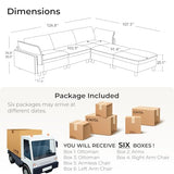 127" Super Large Sectional Couches for Living Room, Modular Cloud Couch Sectional Sofa