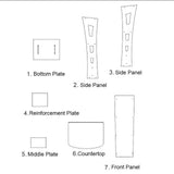 Modern Acrylic Podium Stand - Clear Lectern & Pulpit for Churches, Weddings, Classrooms & Conferences - Sturdy Floor-Standing Design with Wide Reading Surface