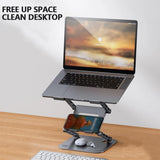 DTTLYQF 3-Layer Adjustable Laptop Stand Aluminum Alloy Portable Foldable Cooling Computer