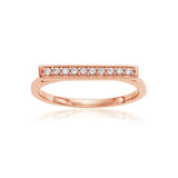 Oseew 18k gold Lab Grown Diamond Wedding Band For womens Stackable Bands and Wedding Rings Eternity Band Ring for women (rose gold)