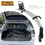 Foldable Shopping Cart with Wheels - Heavy Duty Grocery Cart, 80lbs Collapsible Utility Cart for Groceries