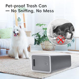 Lysam Small Trash Can, 3 Pack 4 Gallons Bathroom Garbage Can with Lid Press-Top