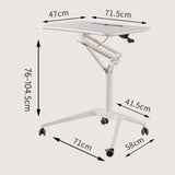 NIUDHEUS Metal Height Adjustable Rolling Lap Desk
