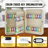 Flexzion Key Box Wall Mount with Code, Key Cabinet with 60 Key Holder Organizer Locker Case