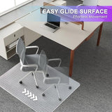 Easy Rolling Hard Mat for Office Chair on Carpets, Anti-Slip Carpet Protector Mat Clear