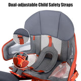 WIPHA Baby Backpack Carrier, Adjustable Child Carrier with Sunshade, Lightweight Hiking Carrier for Toddlers, Breathable Design, Large Storage, Travel & Camping (Orange)
