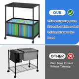 Lateral File Cabinets Rolling File Cart, Mobile Hanging File Cabinet with Wheels