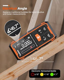 Tadeto Green Laser Measurement Tool, 393ft /120M Dual Green Laser Measuring Tool, Rechargeable Laser Measure Meter with Backlit LCD Display
