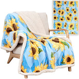 Sunflower Throw Blanket - 50x60 Inch Lightweight, Ultra Soft, and Cheerful - Beautiful Sunflower Gifts for Women - Decor for Bedroom or Living Room