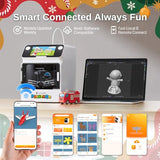 PrintyGo Mini 3D Printer for Kids, 600mm/s Auto Leveling Printer for Beginners with 5" Touch Screen, 1500+ Models