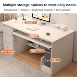 Large Modern,Executive Office Desk with Storage Drawer,Wood Gaming Desk