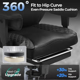 GTRACING Big and Tall Gaming Chair 400lbs Heavy Duty Office Chair with Foot Rest & Ergonomic Pocket, Matte-Black