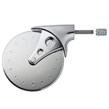 Pizza Cutter Turning Kit - 4” Diameter Stainless Steel Blade - Chrome Finish Pizza Slicer for Pizza Cutting - Pizza Accessories and Supplies for Pizza Lovers - Easy to Install Pizza Cutter Tool