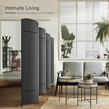 Sorbus 8 Panel Room Divider 6 ft. Tall - Privacy Screen, Extra Wide Double Hinged Panels