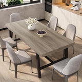 GarveeHome Industrial Dining Table for 6-8 People, 70.87" Long Kitchen Table