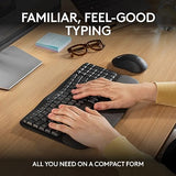 Logitech Wave Keys MK670 Combo, Wireless Ergonomic Keyboard with Signature M550 L Wireless Mouse