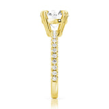 MSBLUE® Moissanite Engagement Ring, 3ct Size 8.5