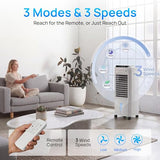 Swamp Cooler, 1800 CFM Windowless Portable Air Conditioners with 4.2 Gal Water Tank, 120° Swing,12H Timer,3 Modes & 3 Speeds,4 Ice Packs, Evaporative Air Cooler for Room,Bedroom,Office,Crystal White