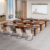 Tribesigns 5.3ft Conference Table for 4-6 People, Rectangular Conference Room Table, Large Wooden Meeting Table for Office, Brown