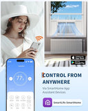 Window Air Conditioner 6,000 BTU with WiFi, Energy Saving Window AC Unit Cools Up to 250 Sq.Ft. with Remote & App Control & Timer, 115V Air Conditioner for Bedroom, Living Room, and Small Room