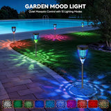 Solar Bug Zapper Outdoor, 4200V 3-in-1 Mosquito Zapper with Flame Light & RGB Projector, Solar Powered & USB Rechargeable, Smart Auto Mode, IP65 Waterproof Mosquito Killer for Yard Garden 2000 Sq Ft