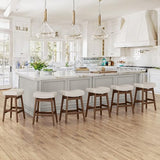 Cozyman Bar Stools Set of 6, Barstools with Sturdy Wood Legs