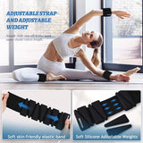 Ankle Weights Set of 2 (2 lb Each) Adjustable Wrist Weights for Women Men Wearable Arm Leg Weight for Pilates, Running, Walking, Workout, Yoga, Black