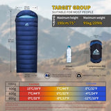 BUERTS Down Sleeping Bag for Adults. 680FP Ultralight Portable, Backpacking Sleeping Bag for Hiking, Camping, Mountaineering, expeditions and Backpacking. with Compression Sack
