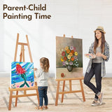 Adjustable Studio Easel Holds Large Canvas, Mirror, Wedding Sign Up to 90 Inches, Floor Display Easel for Artists & Events